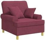 Xl-sessel Mit Kissen Weinrot Stoff Vidaxl