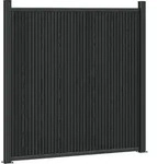 Zaunelement Wpc Und Aluminium Schwarz Vidaxl
