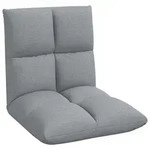 Vidaxl Adjustable Floor Chair Light Grey Fabric