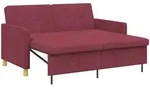 Schlafsofa Ausziehbar Weinrot Stoff Vidaxl