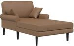 Chaiselongue Cappuccino Kunstleder Vidaxl