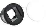 Einbaumodul Pix, F&uuml;r 1 Keystone-modul, + Zierring Schwarz, Wei&szlig;