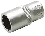 Steckschl&uuml;ssel-einsatz Zw&ouml;lfkant Antrieb Innenvierkant 6,3 Mm (1/4') Sw 9 Mm