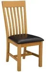 Vidaxl Dining Chair 2 Pcs Solid Oak Wood Black 45 X 59.5 X 100 Cm