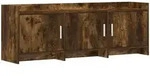 Tv-schr&auml;nk 130 X 33 X 47 Cm Ger&auml;ucherte Eiche Holzwerkstoff Vidaxl