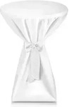 Stehtischhusse Premium, &Oslash;80cm, Wei&szlig;, Mit Husse