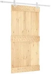 Schiebet&uuml;r 100 X 210 Cm Massivkiefer (unbehandelt) Vidaxl