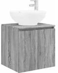 Vidaxl Wall-mounted Sink Vanity Grey Sonoma 49.5 X 44.5 X 65 Cm