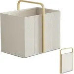 Faltbarer W&auml;schekorb 65l Aus Bambus-stoff (beige) Mit Henkel
