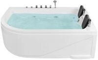 Whirlwanne Eckmodell Mit Led Calama Linksseitig 180 X 120 Cm Wei&szlig;
