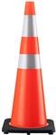 Wiltec Verkehrskegel 90 Cm Aus Pvc Mit Gummisockel, Orangener Leitkegel Zum