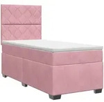 Boxspringbett Mit Matratze Mit Kopfteil Rosa 80 X 200 Cm Samt Vidaxl