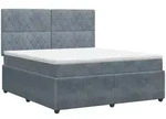 Boxspringbett Mit Matratze Dunkelgrau 160 X 200 Cm Samt Vidaxl