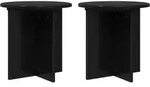 Vidaxl Plant Stand 2 Pcs Black 40 X 40 X 40 Cm Engineered Wood