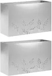 Garten-pflanzgef&auml;&szlig; 2 Stk. Silber 80 X 30 X 49 Cm Vidaxl