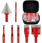 Diamant Fliesenbohrer Set 7-teilig Mit Fasenbohrer & Hartmetallbohrer