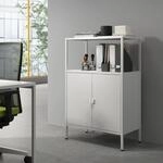 Aktenschrank Hailuoto 70x40x110cm Hellgrau [en.casa]