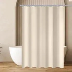 Duschvorhang 120x200cm Beige Antischimmel, Wasserabweisend, Waschbar Polyester