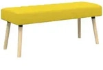Kanalgepolsterte Bank Helles Gelb 110 X 40 X 46 Cm Stoff Vidaxl