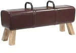 Bank Dunkelbraun 110 X 30 X 45 Cm Echtes Leder Vidaxl