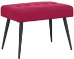 Bank Mit Knopfheftung Weinrot 60 X 40 X 45 Cm Samt Vidaxl