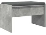Vidaxl Hall Bench With Cushion Concrete Grey 63 X 38 X 40 Cm