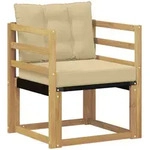 Outdoor-sofa Massives Akazienholz Und Textilene Wei&szlig; Vidaxl