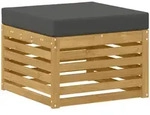 Outdoor-fu&szlig;hocker Massivholz Akazie Wei&szlig; Vidaxl
