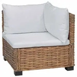 Ecksofa Mit Kissen Gendt Nat&uuml;rliches Rattan Natur Vidaxl