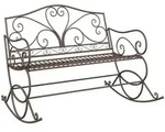 Vidaxl Garden Bench Antique Brown Steel