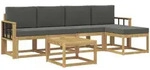 Outdoor-sofagarnitur 6 Stk. Wei&szlig; Und Anthrazit Vidaxl