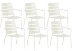 Gartenstuhl 6er Set Terenzo Metall Hellbeige
