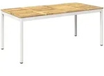 Gartentisch Wei&szlig; Gewaschen 147 X 88,5 X 75 Cm Massivholz Akazie Vidaxl