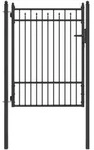 Vidaxl Fence Gate Baarlo 100 X 125 Cm Metal Black Lockable
