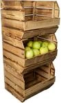 3er Set K&uuml;chenregal Olaf 40x33x30 Cm In Geflammt Gem&uuml;sekiste Obsthorde...