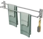 Doppelter Handtuchhalter 80cm Ohne Bohren Mit Haken, Sus304 Edelstahl