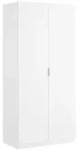 Kleiderschrank 2 T&uuml;ren - Schlafzimmer Schrank Wei&szlig; 81x184h Cm