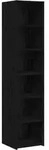 Vidaxl Sideboard Black Oak 40 X 41 X 185 Cm Engineered Wood