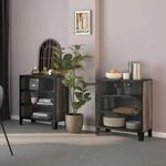 Lagerschr&auml;nke 2 Stk. Grau 72x36x82 Cm Metall Und Mdf Vidaxl