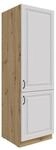 K&uuml;chen Hochschrank 60 Cm Stilo Weiss + Eiche Artisan K&uuml;chenzeile K&uuml;chenblock