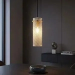 Led Pendelleuchte H&auml;ngelampe Esszimmerlampe Gemustert Goldfarben H 120 Cm