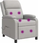 Massage Relaxsessel Wolkengrau Stoff Vidaxl