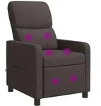 Massage Relaxsessel Dunkelbraun Polyester Vidaxl