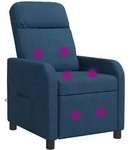 Massage Relaxsessel Blau Stoff Vidaxl