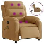 Massagesessel Elektrisch Braun Samt Vidaxl