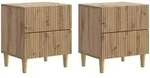 Nachttisch 2 Stk. Artisan-eiche 43 X 34,5 X 48 Cm Holzwerkstoff Vidaxl