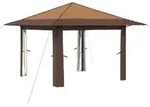 Gazebo Ohne Seitenwand 3,3 X 3,3 M Beige Und Braun Vidaxl