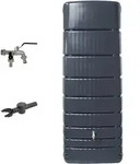 4rain Slim Regentonne Wandtank Komplett-set 650 Liter, Graphite Grey Inkl.