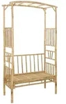 Gartenbogen Mit Sitzbank 115 X 50 X 205 Cm Bambus Vidaxl