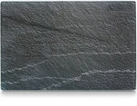 Zeller - Schneidebrett, Glasschneideplatte Schiefer, Anthrazit, 30x20 Cm